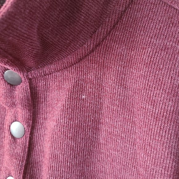 Banana Republic 1/4 Snap Cotton Blend Sweater Maroon Men's Size S - Picture 5 of 10